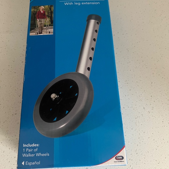 Carex Walker Wheels With Leg Extensions (2)--Size 5" - Picture 2 of 7